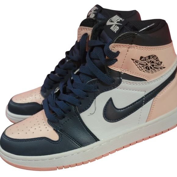 Air Jordan 1 High Bubble Gum Atmosphere Pink Sneakers, Size 6.7 - Picture 1 of 7